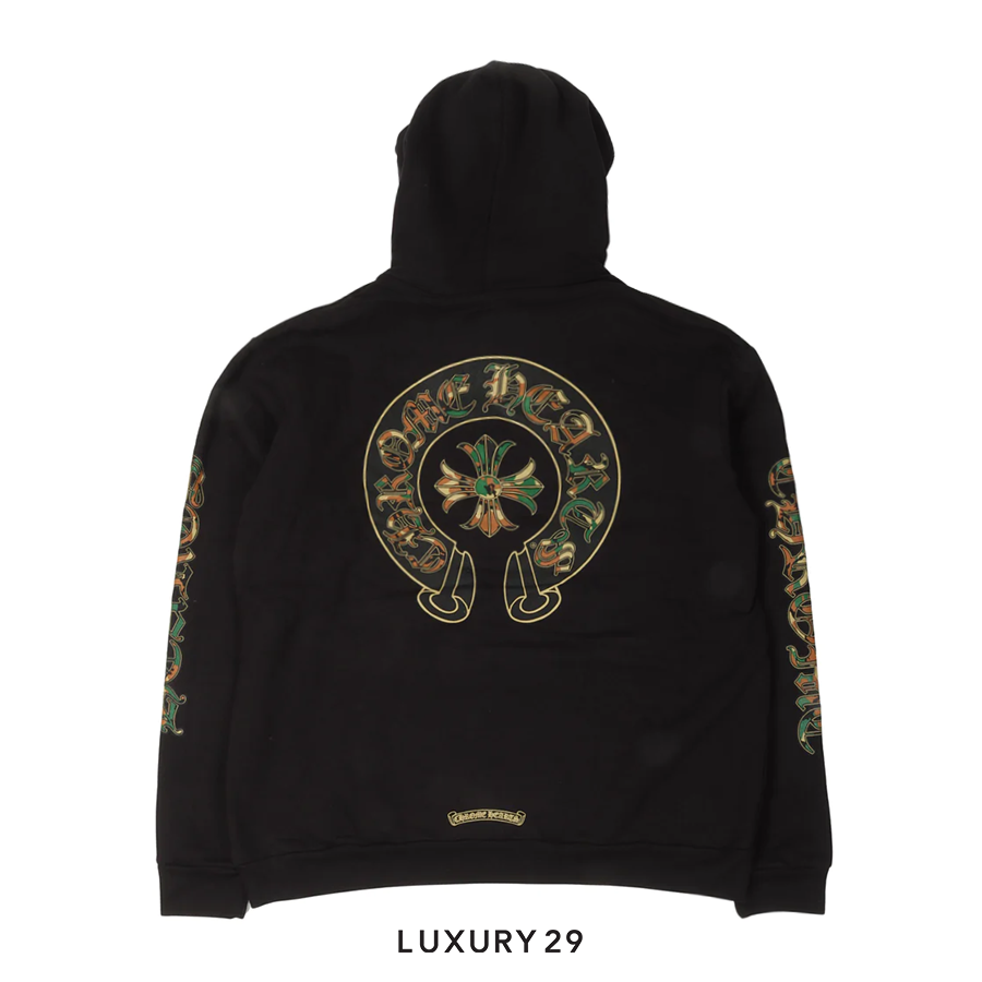 ★送料込！【Chrome Hearts】Cemetery Hollywood Hoodie Black Chrome Hearts 'Cemetery Leather' Black Hoodie – Showroom LA