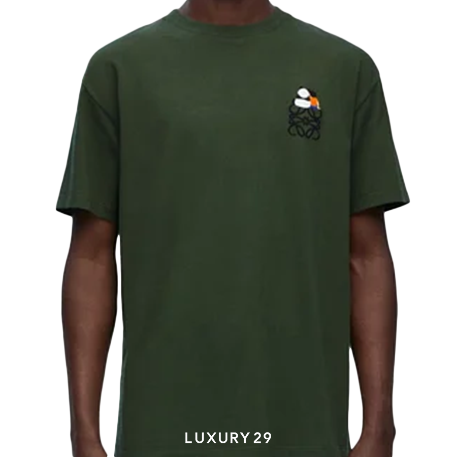 Loewe Relaxed fit T-shirt in cotton Vintage Green