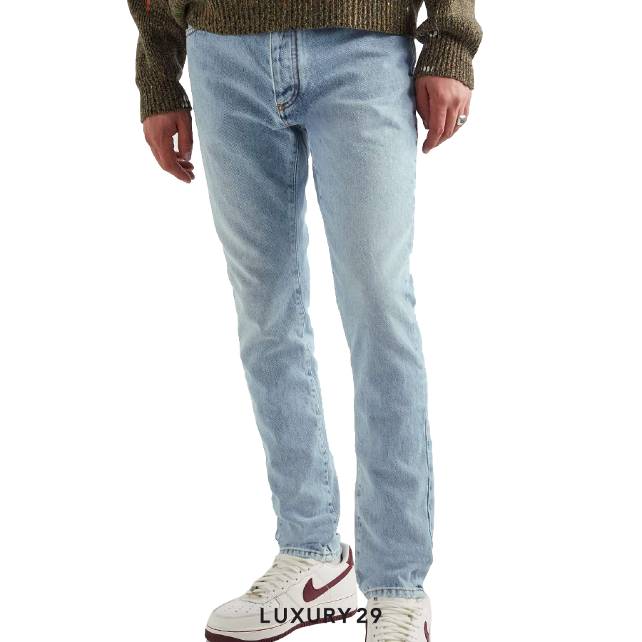 デニム・ジーパン Palm Angels SS24 STRAIGHT LEG JEANS (PWYB032_R24DEN0024545) Palm Angels Straight leg denim jeans - Blue