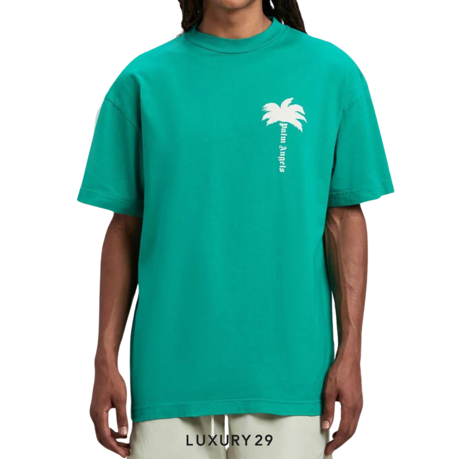 VIP【関税送料無料】希少 Palm Angels Palm tree print T-shirt Palm tree print t-shirt