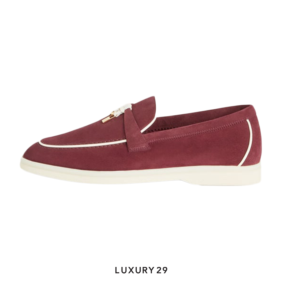 靴 Loro Piana Summer Charms Walk Loro Piana Summer Charms Walk Suede Lemon Meringue