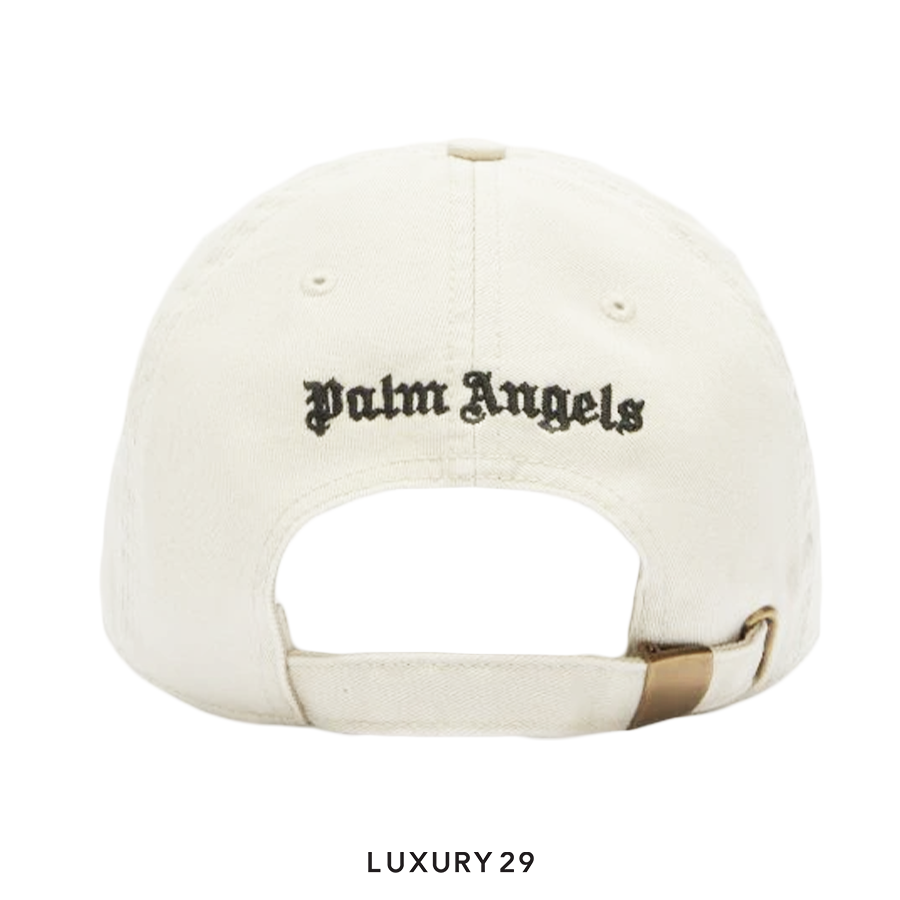 Palm Angels Monogram Cap cream white