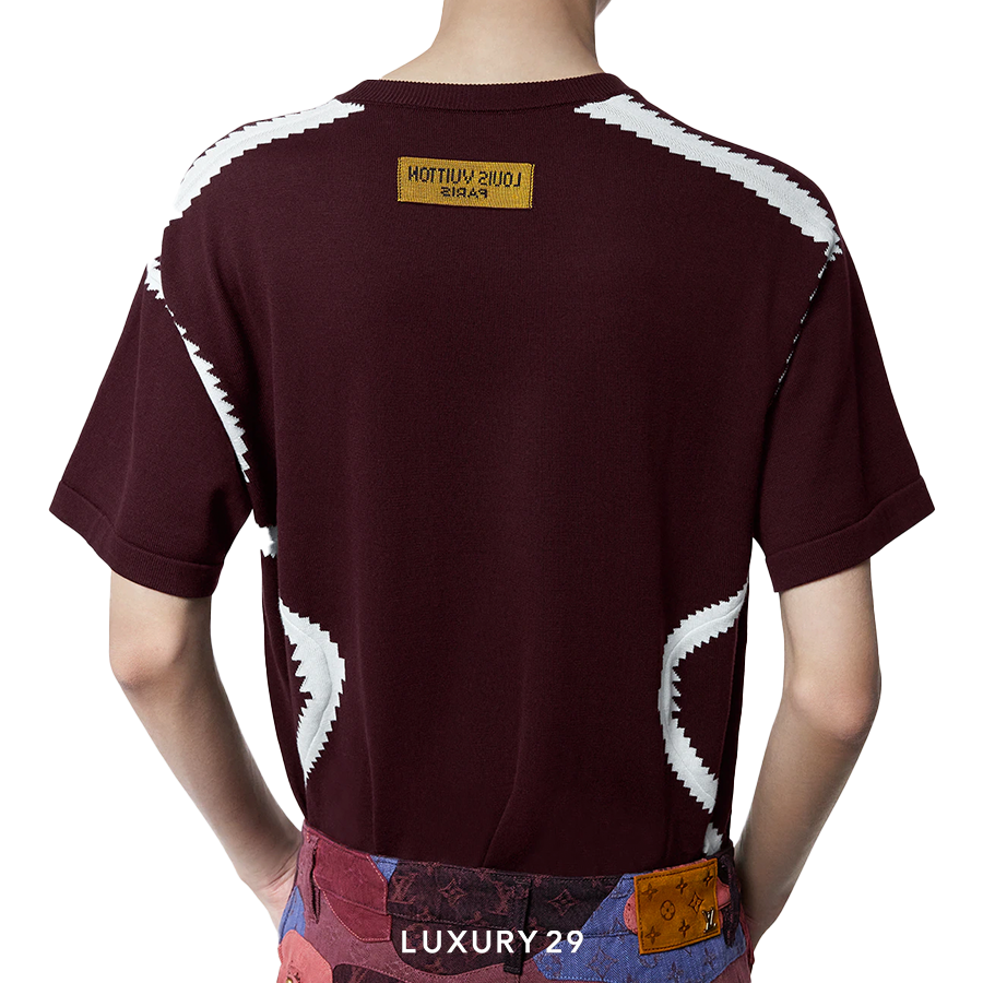 Louis Vuitton LV Short-Sleeved Cotton Intarsia Crewneck Louis Vuitton LV Short-Sleeved Cotton Intarsia Crewneck