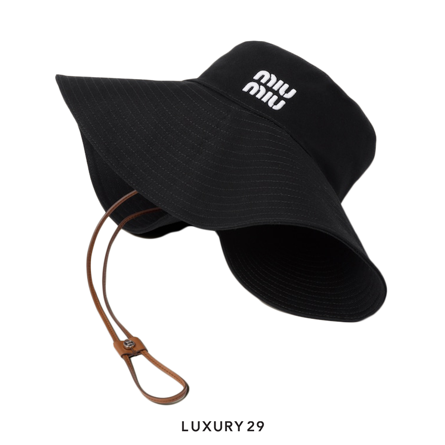 ハット MIU MIU 5HC221_ADXI_F0967 DRILL COWBOY HAT Drill Cowboy Hat Black | The Webster