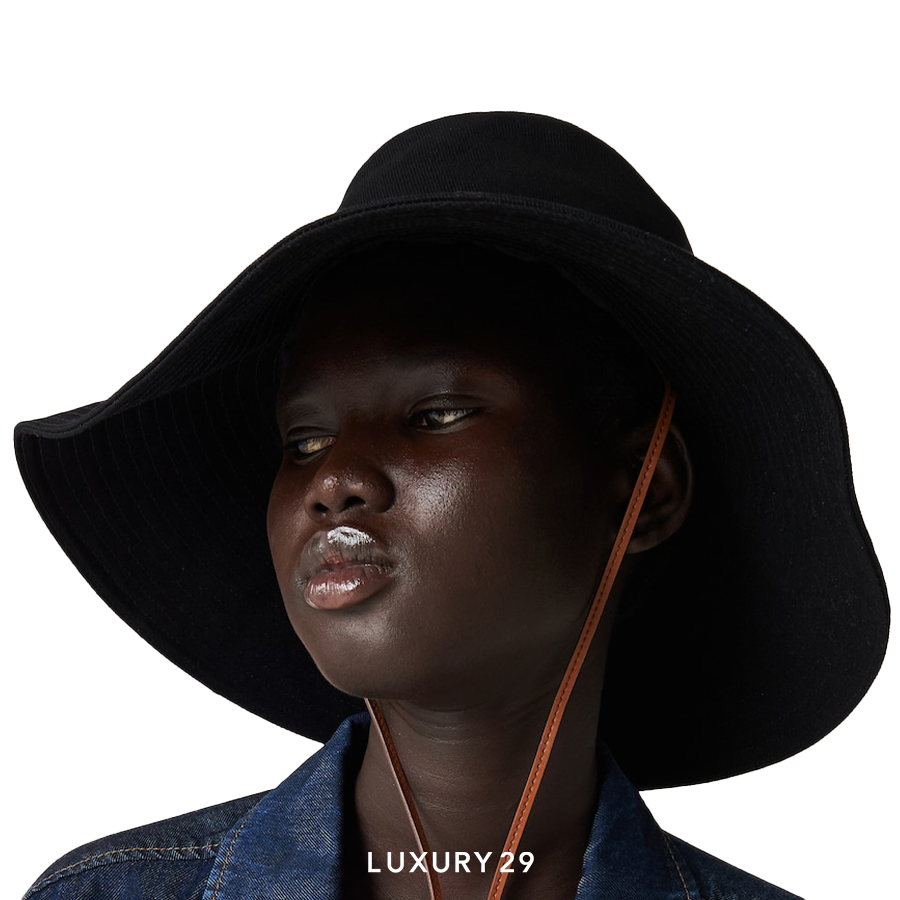Miu Miu Drill hat Black/White