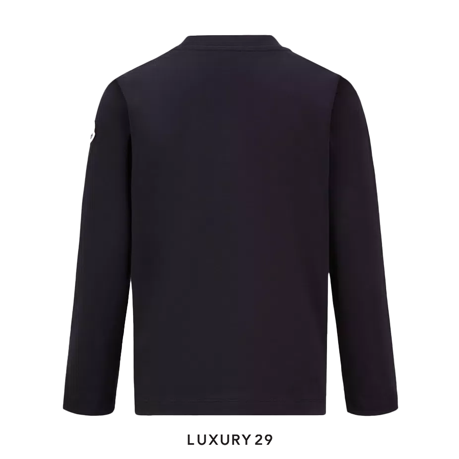 トップス MONCLER MAGLIA GIROCOLLO LONG T-SHIRT Moncler - White Moncler Long T-Shirt With Embossed Logo