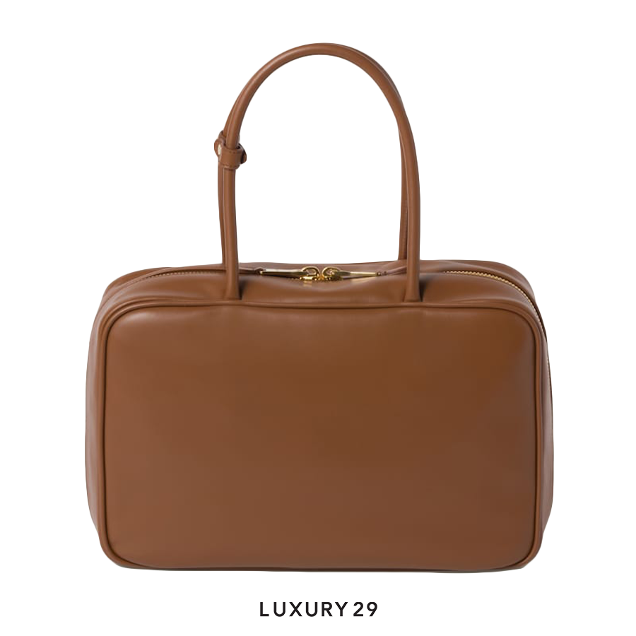 Miu Miu Leather Beau Bag Cognac