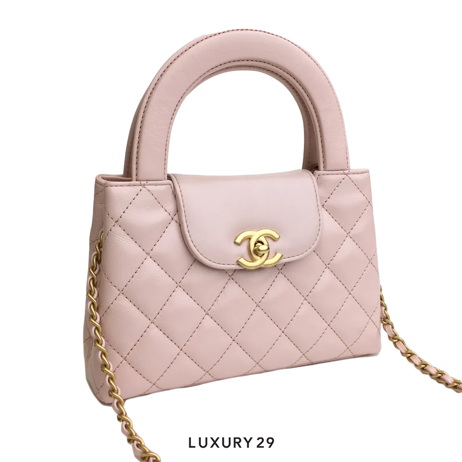 Chanel Mini Shopping Bag In Shiny Aged Calfskin With Gold