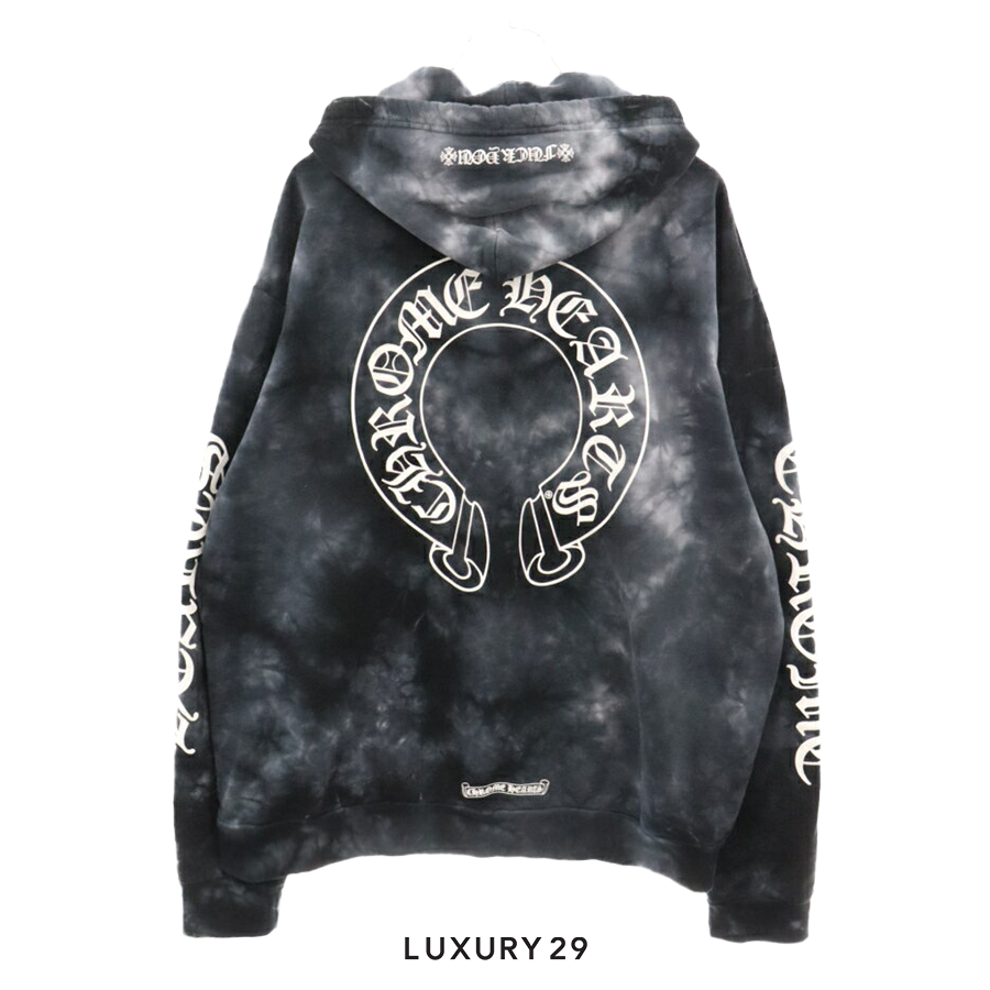 パーカー・フーディ Chrome Hearts / Horseshoe Hoodie Tie Dye Black Prized Kicks | Chrome hearts Horseshoe Hoodie Black Tie Dye
