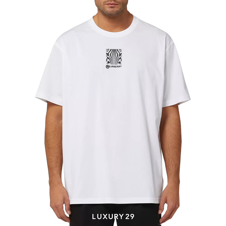 Burberry White Zebra Eyes T-Shirt