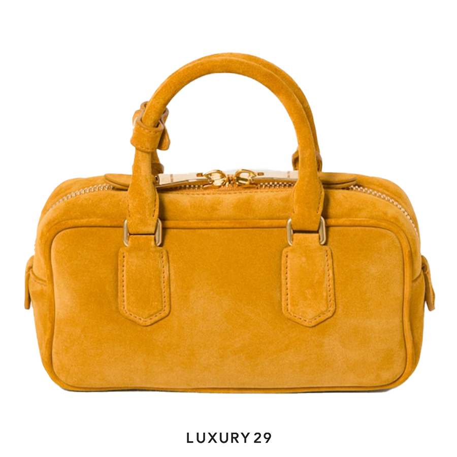 ショルダーバッグ・ポシェット MIU MIU Mustard Suede Arcadie Handbag Miu Miu Mustard Suede Arcadie Handbag | italist