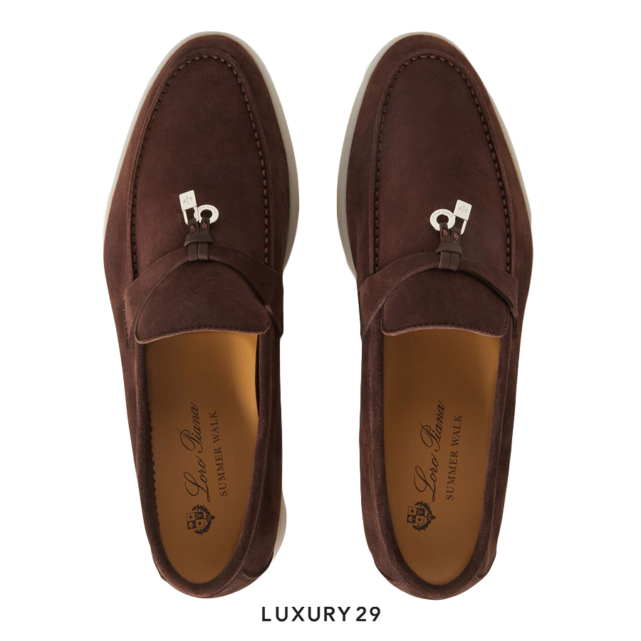 靴 Loro Piana Summer Charms Walk Loro Piana Summer Charms Walk Loafers Suede Goatskin Chocolate