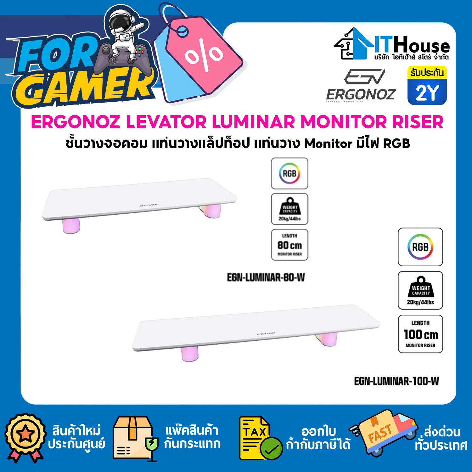 ERGONOZ : MONITOR RISER (EGN-LUMINAR-80-W) #1Y